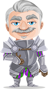 Cartoon Knightin Armor PNG