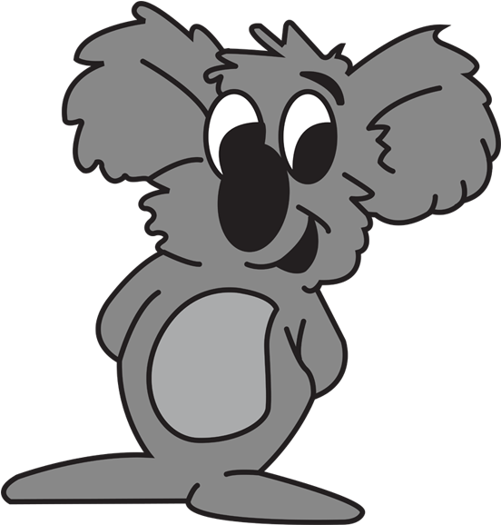 Cartoon Koala Character PNG