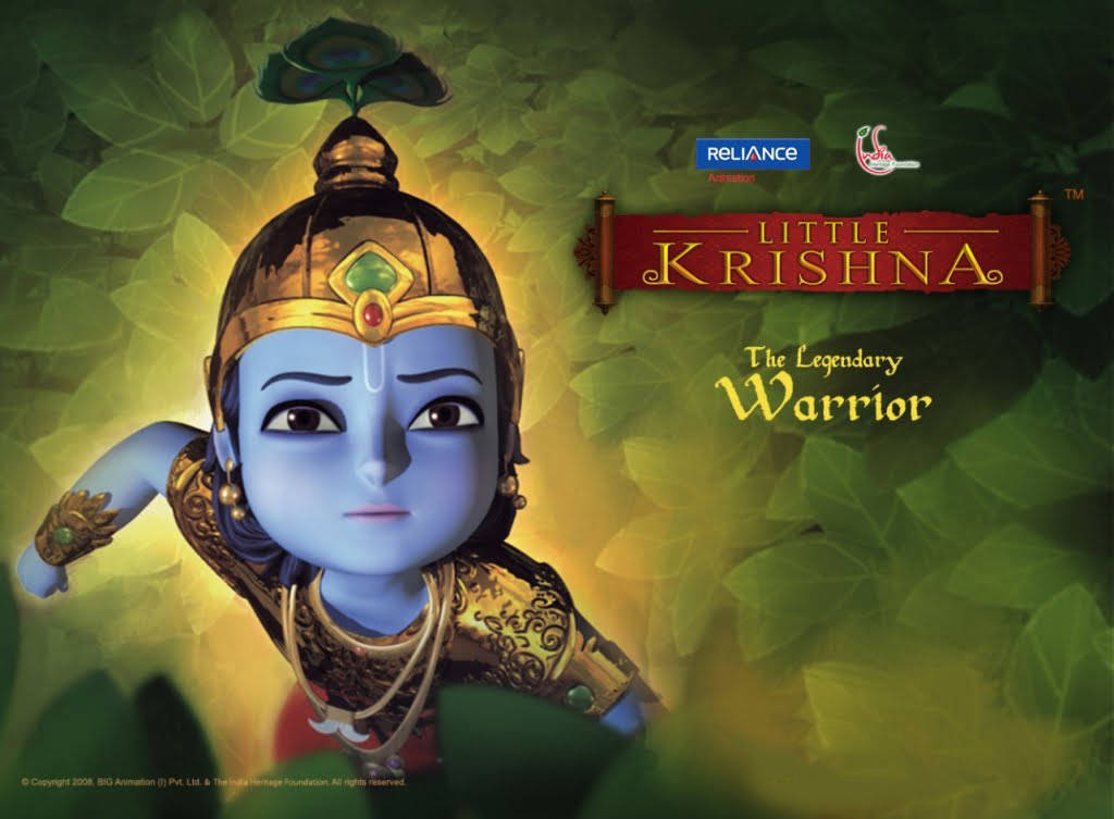 Cartoon Krishna Warrior Wallpaper