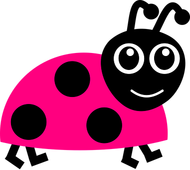 Cartoon Ladybug Smiling Graphic PNG