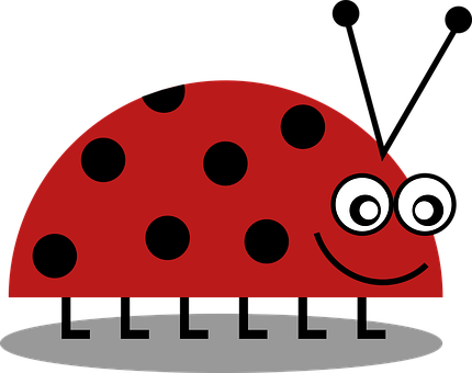 Cartoon Ladybug Smiling PNG