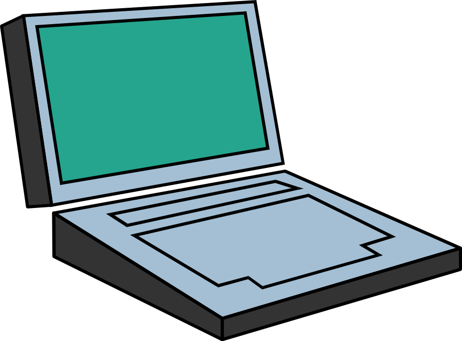 Cartoon Laptop Clipart PNG