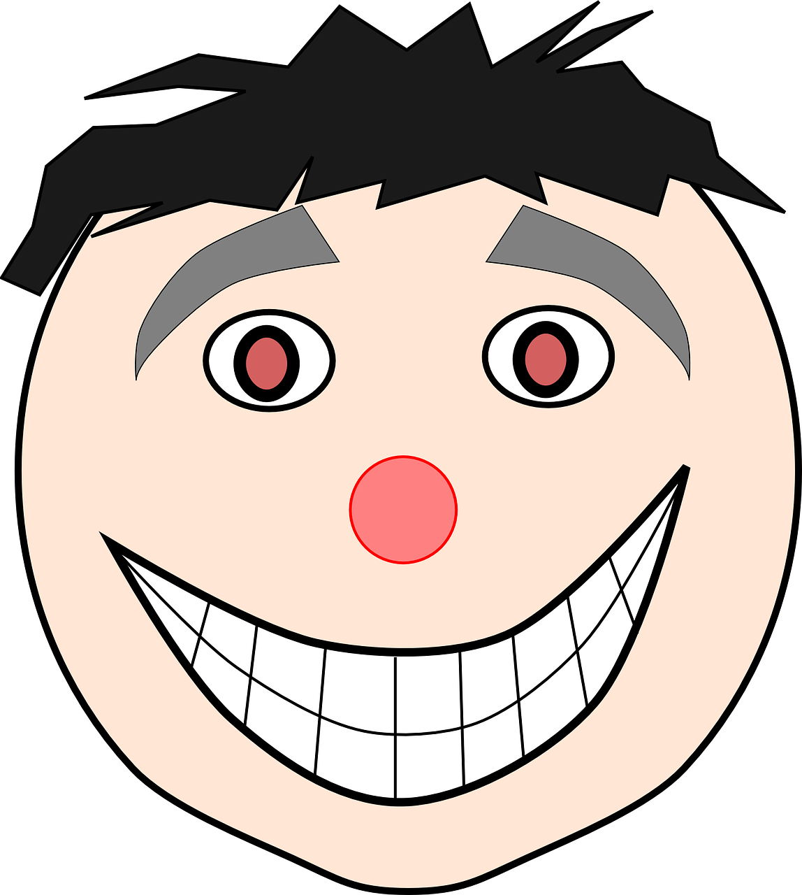 Cartoon Laughing Face Graphic PNG