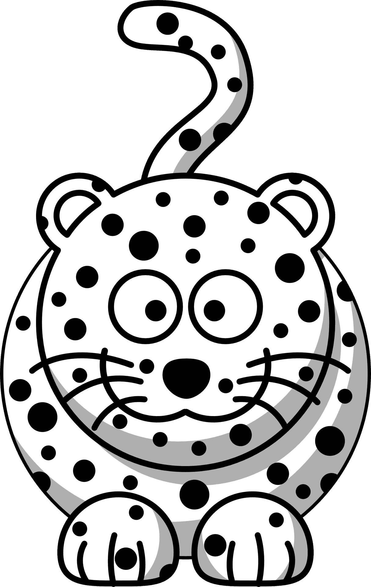 Cartoon Leopard Illustration PNG