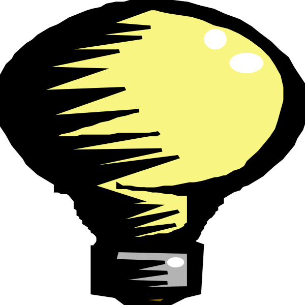 Cartoon Lightbulb Illustration SVG