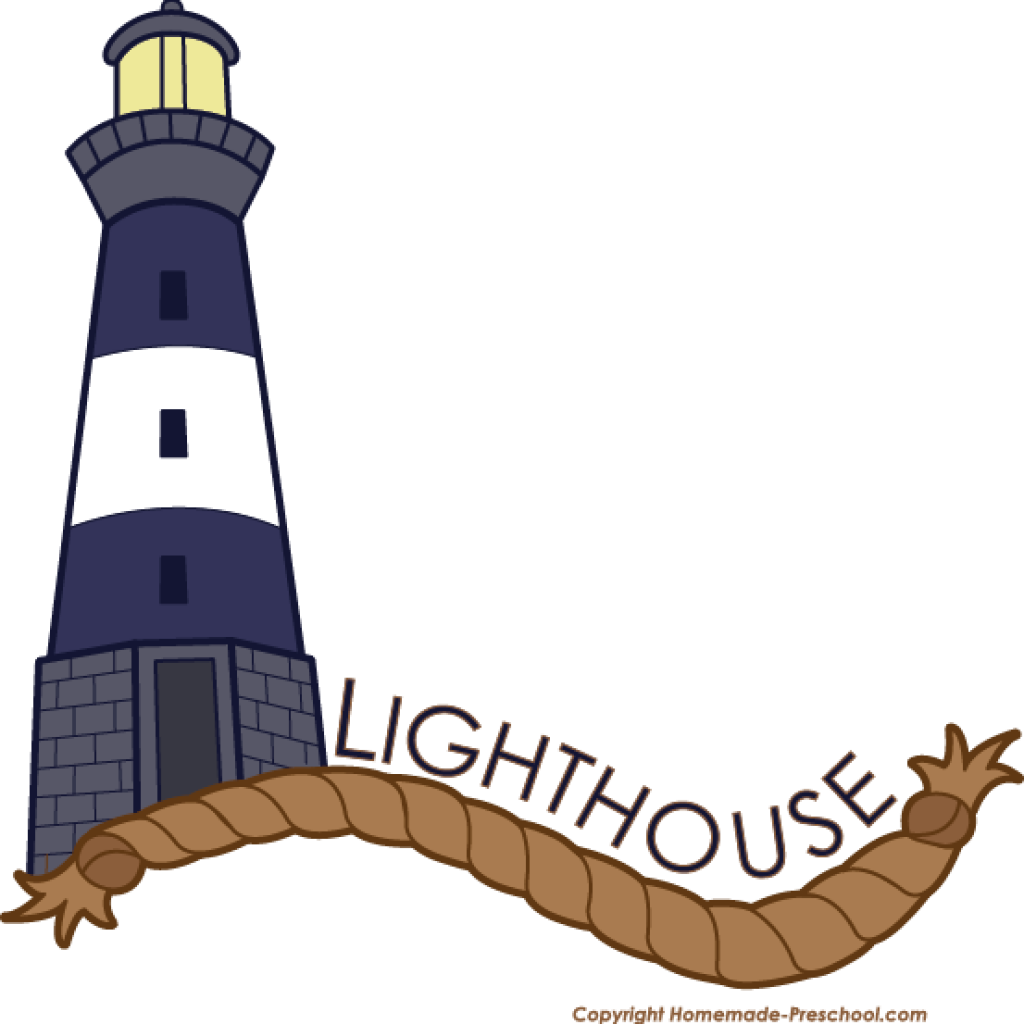 Cartoon Lighthouse Illustration PNG