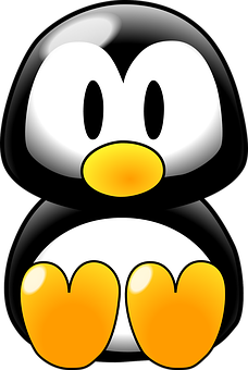 Cartoon Linux Penguin Graphic PNG