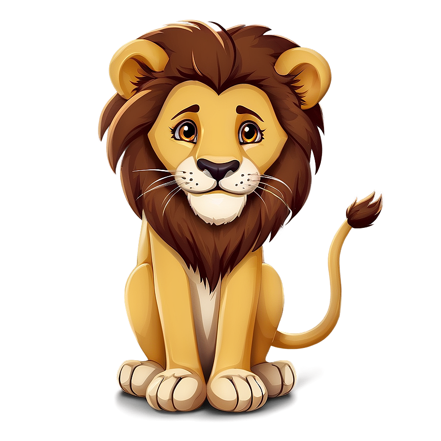 Cartoon Lion Cute Png 05032024 PNG