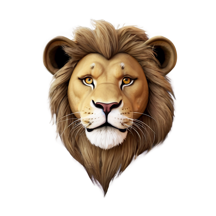 Cartoon Lion Face Png 06122024 PNG