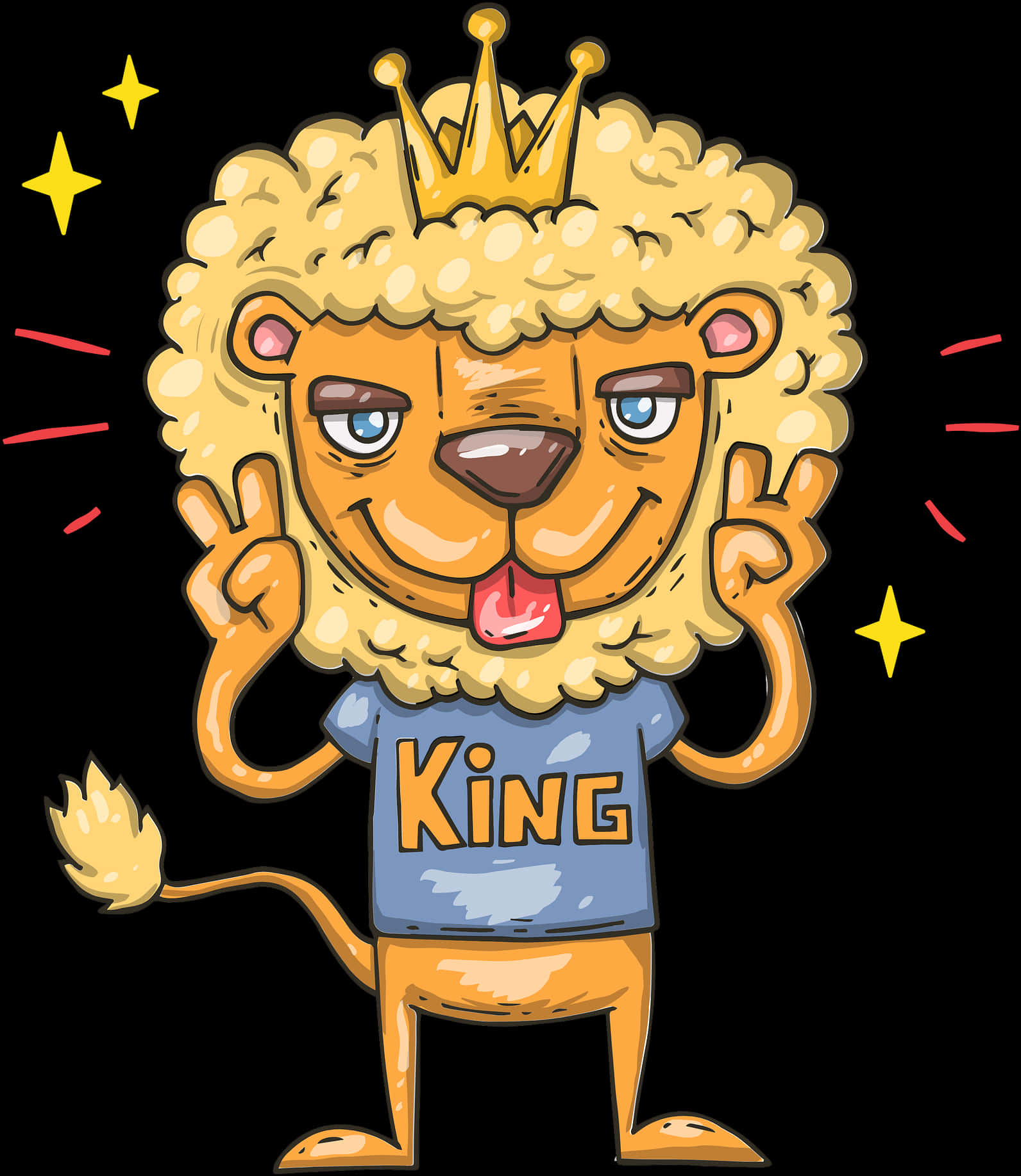 Cartoon Lion King Character PNG