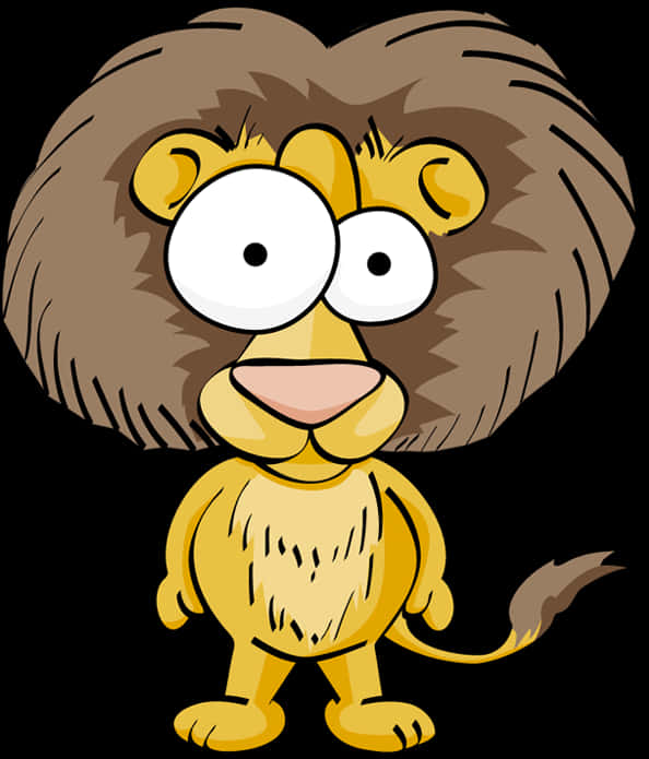 Cartoon Lion With Big Eyes PNG