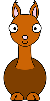 Cartoon Llama Portrait PNG