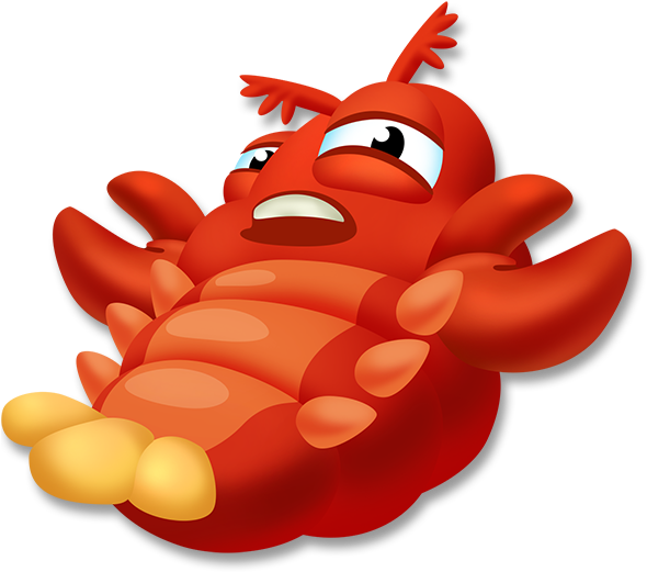 Cartoon Lobster Graphic PNG