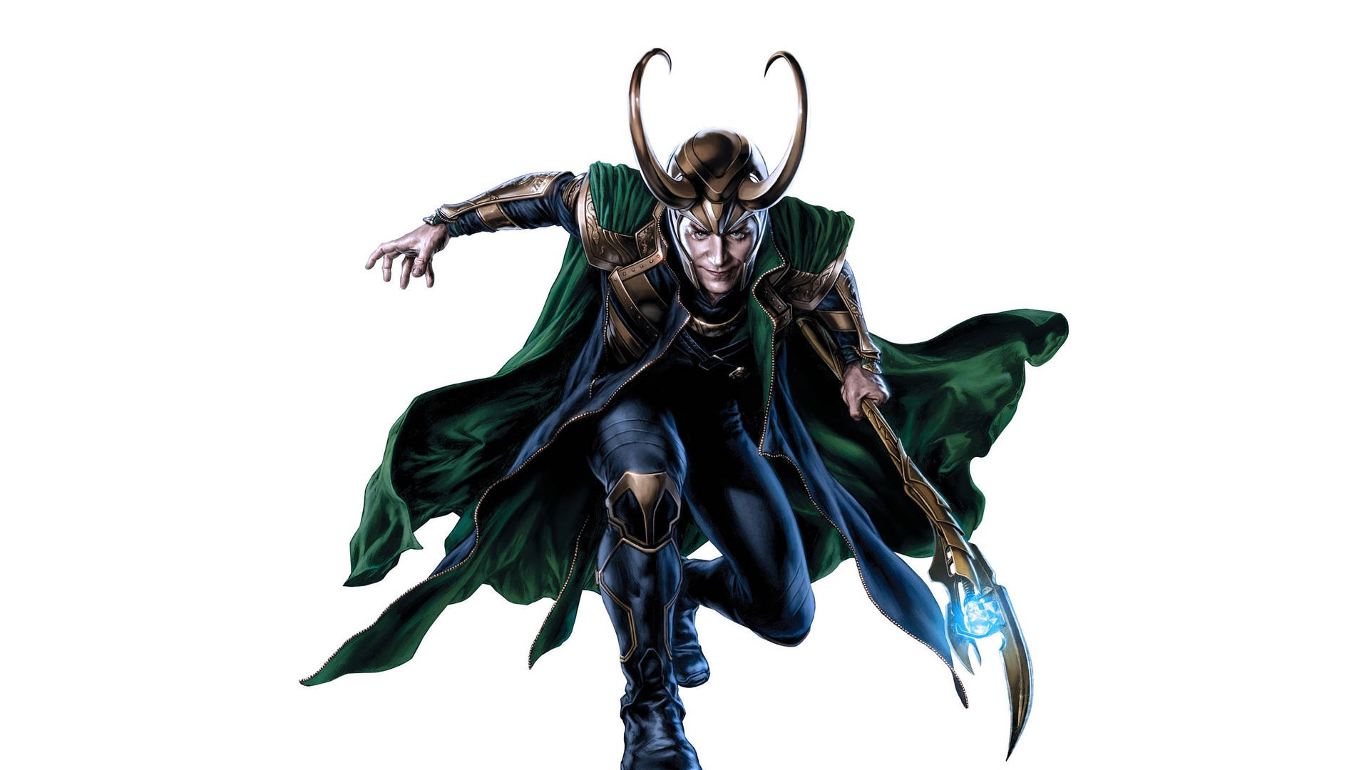 Cartoon Loki With Scepter