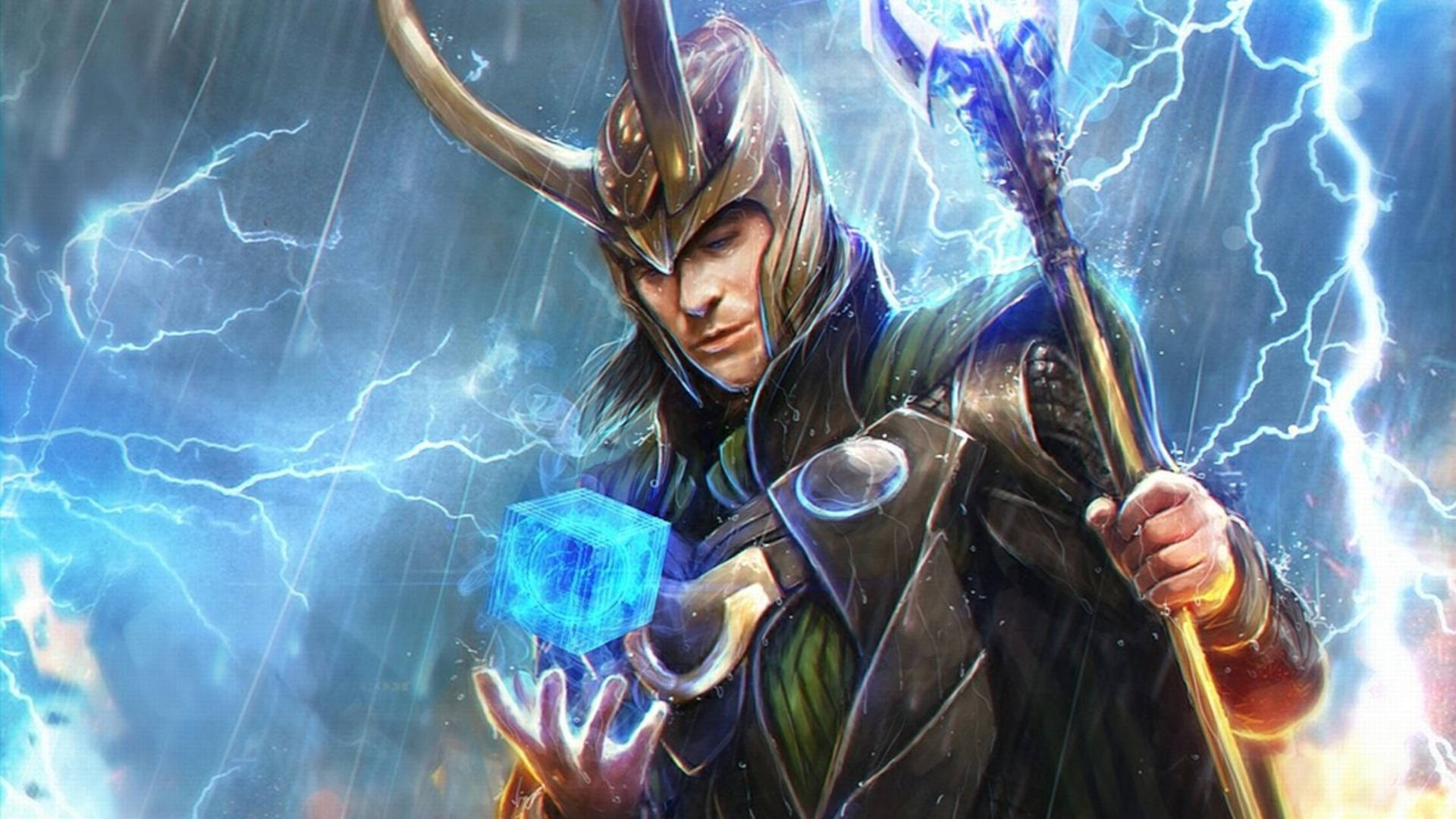 Cartoon Loki With Tesseract
