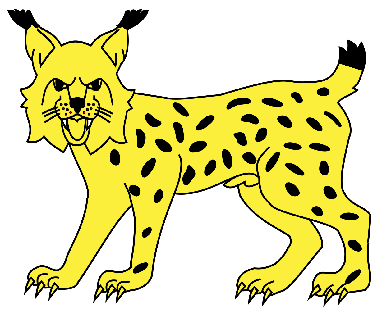 Cartoon Lynx Illustration PNG