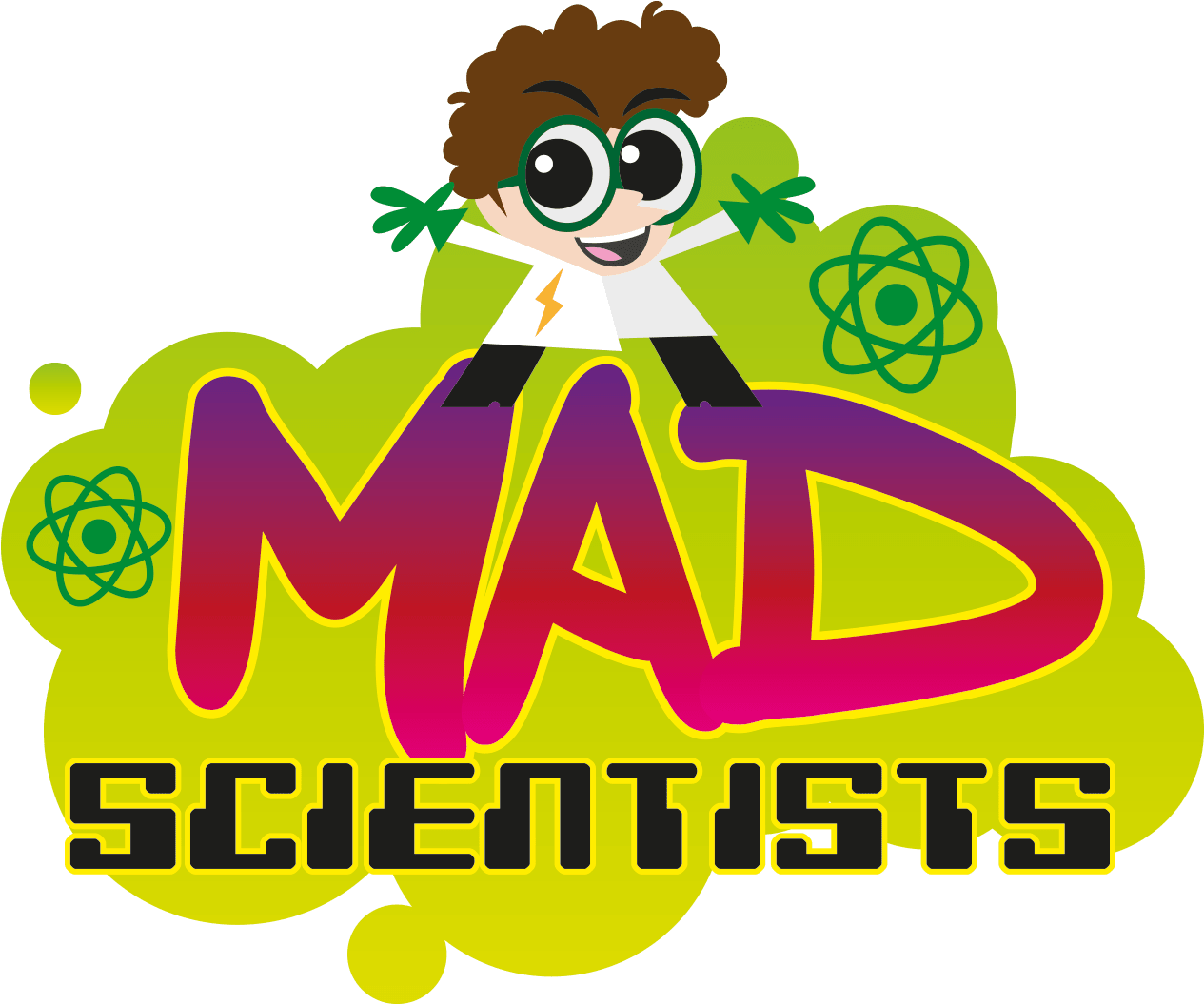 Cartoon Mad Scientists Logo PNG