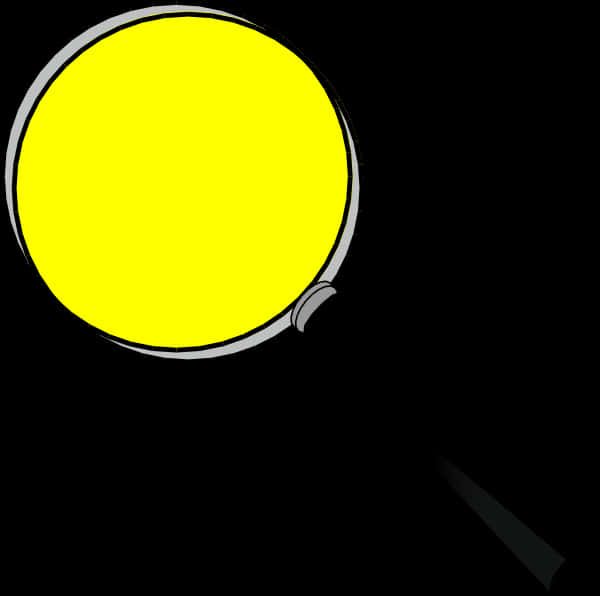 Cartoon Magnifying Glass Yellow PNG