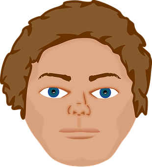Cartoon Male Face Vector PNG