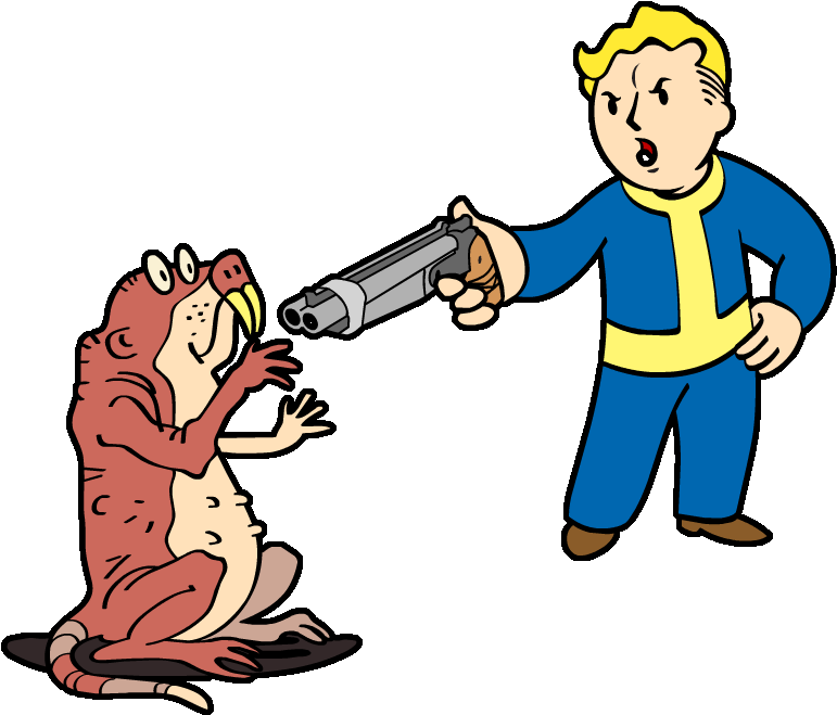 Cartoon Man Aiming Gunat Mutant Rat PNG