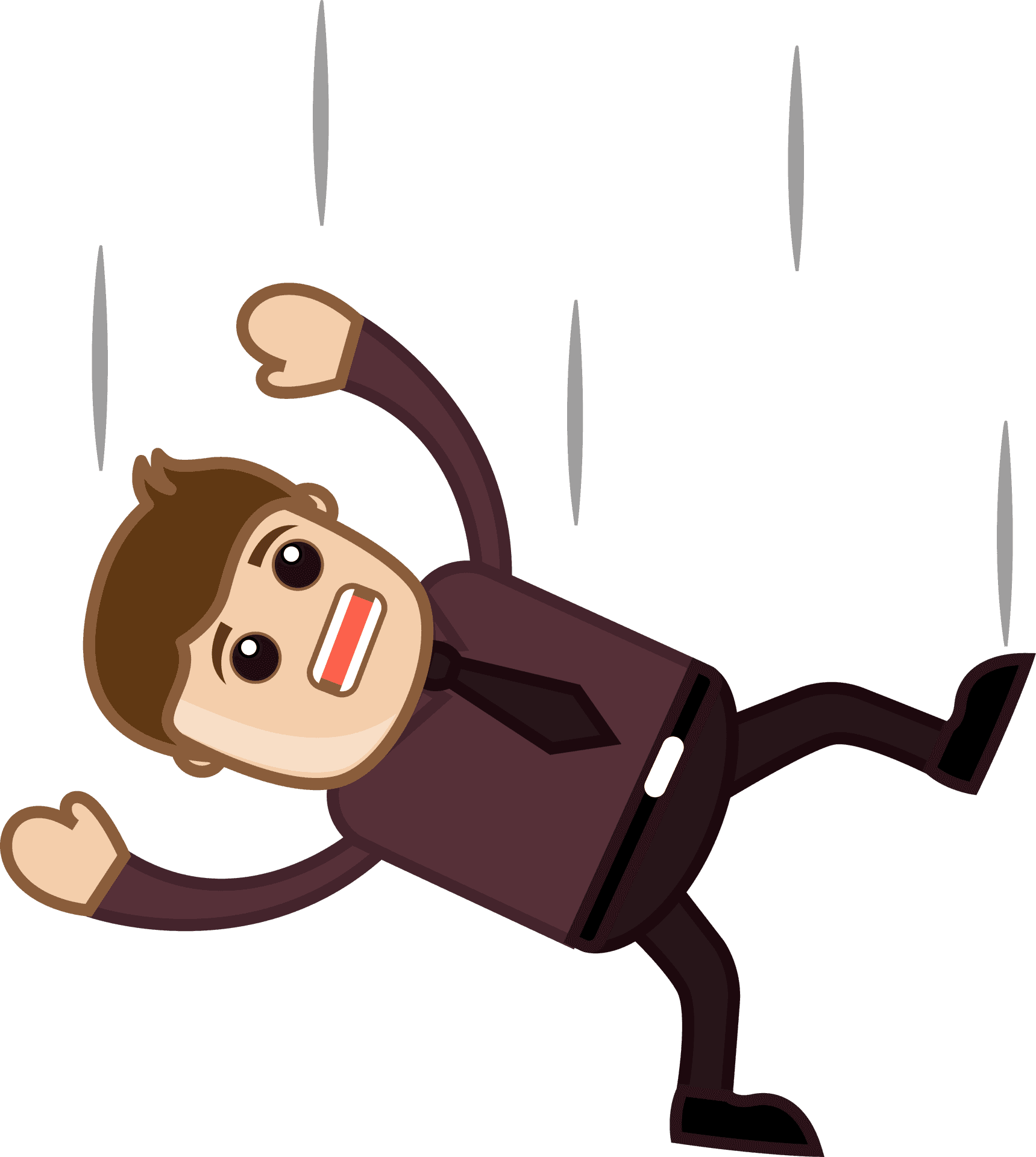 Cartoon Man Falling PNG