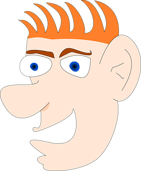 Cartoon Man Profile Vector PNG