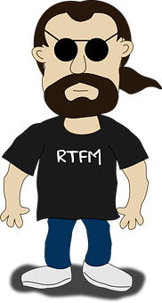 Cartoon Man R T F M Shirt PNG