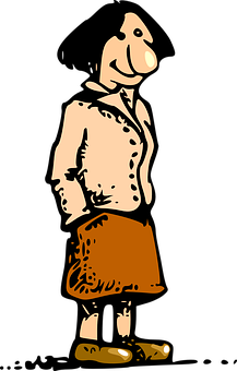 Cartoon Man Standing Confidently PNG