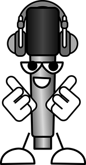 Cartoon Microphone Character PNG