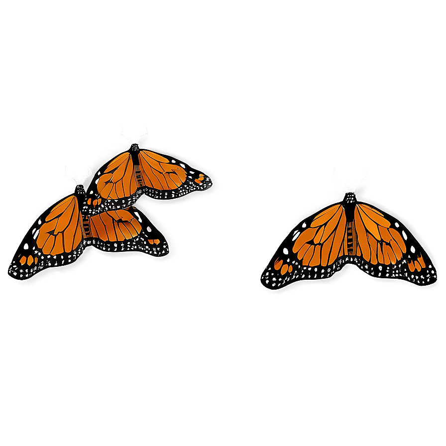 Cartoon Monarch Butterflies Png Dmh PNG