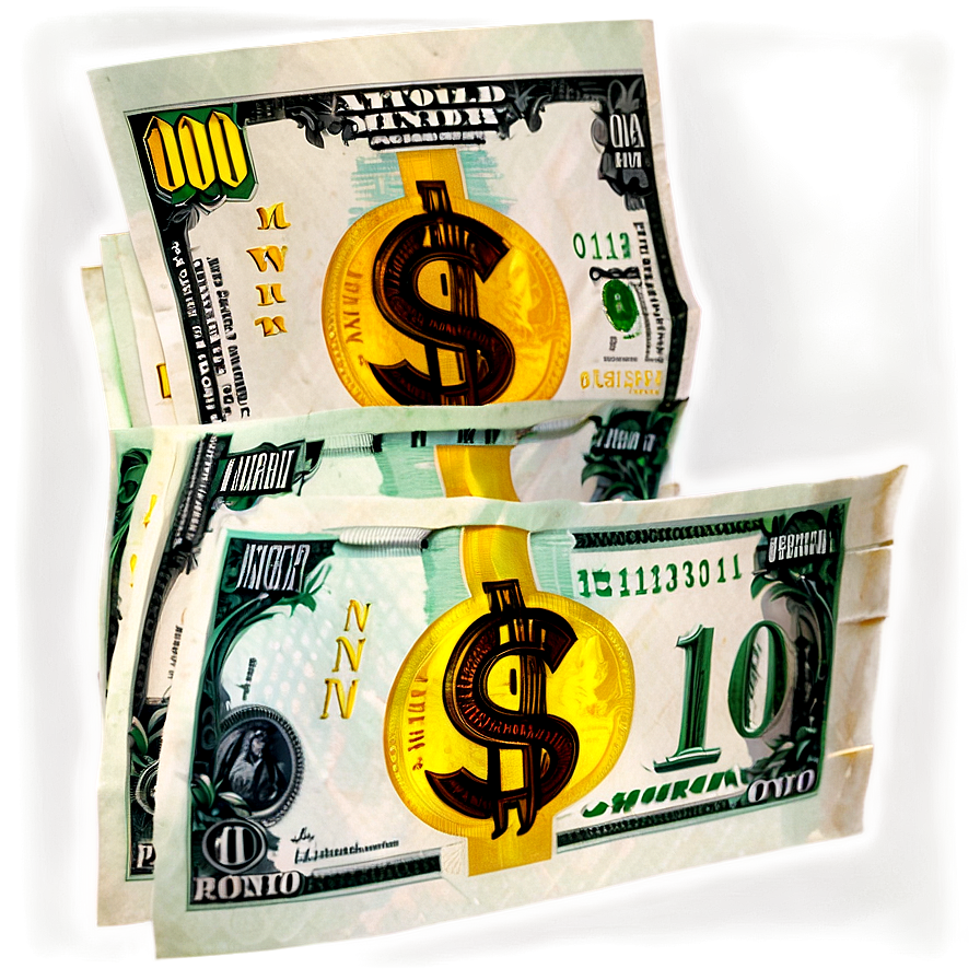 Cartoon Money B PNG