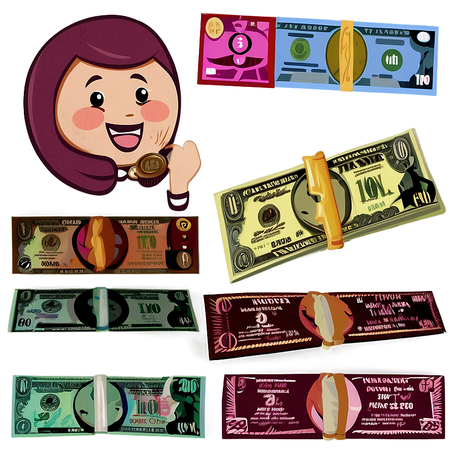 Cartoon Money C PNG