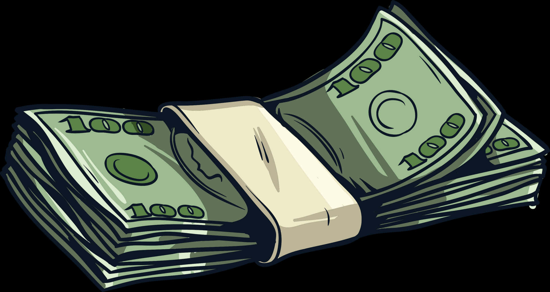 Cartoon Money Stack Png, Transparent Png PNG