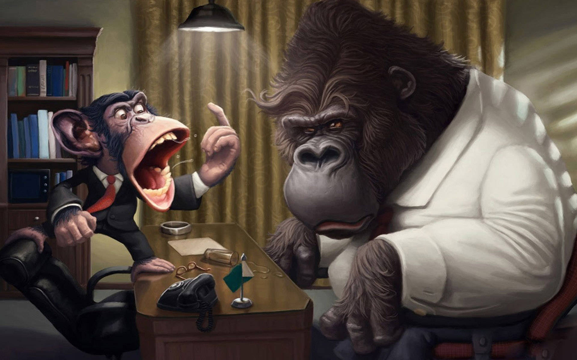 Download Cartoon Monkey And Ape Awesome Animal Wallpaper 