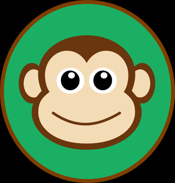 Cartoon Monkey Face Graphic PNG