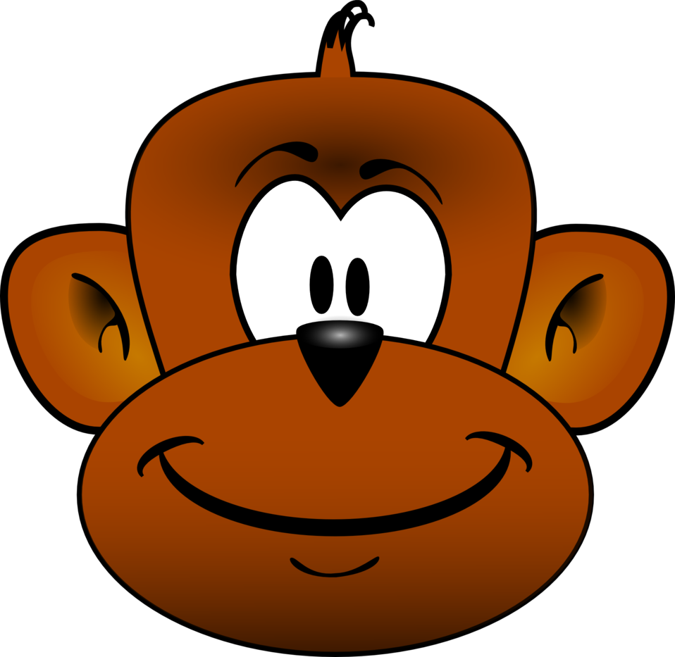 Cartoon Monkey Face PNG