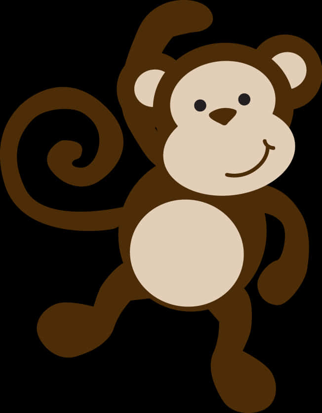 Cartoon Monkey Illustration PNG