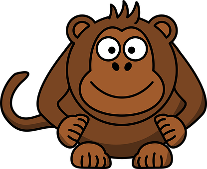 Cartoon Monkey Illustration PNG