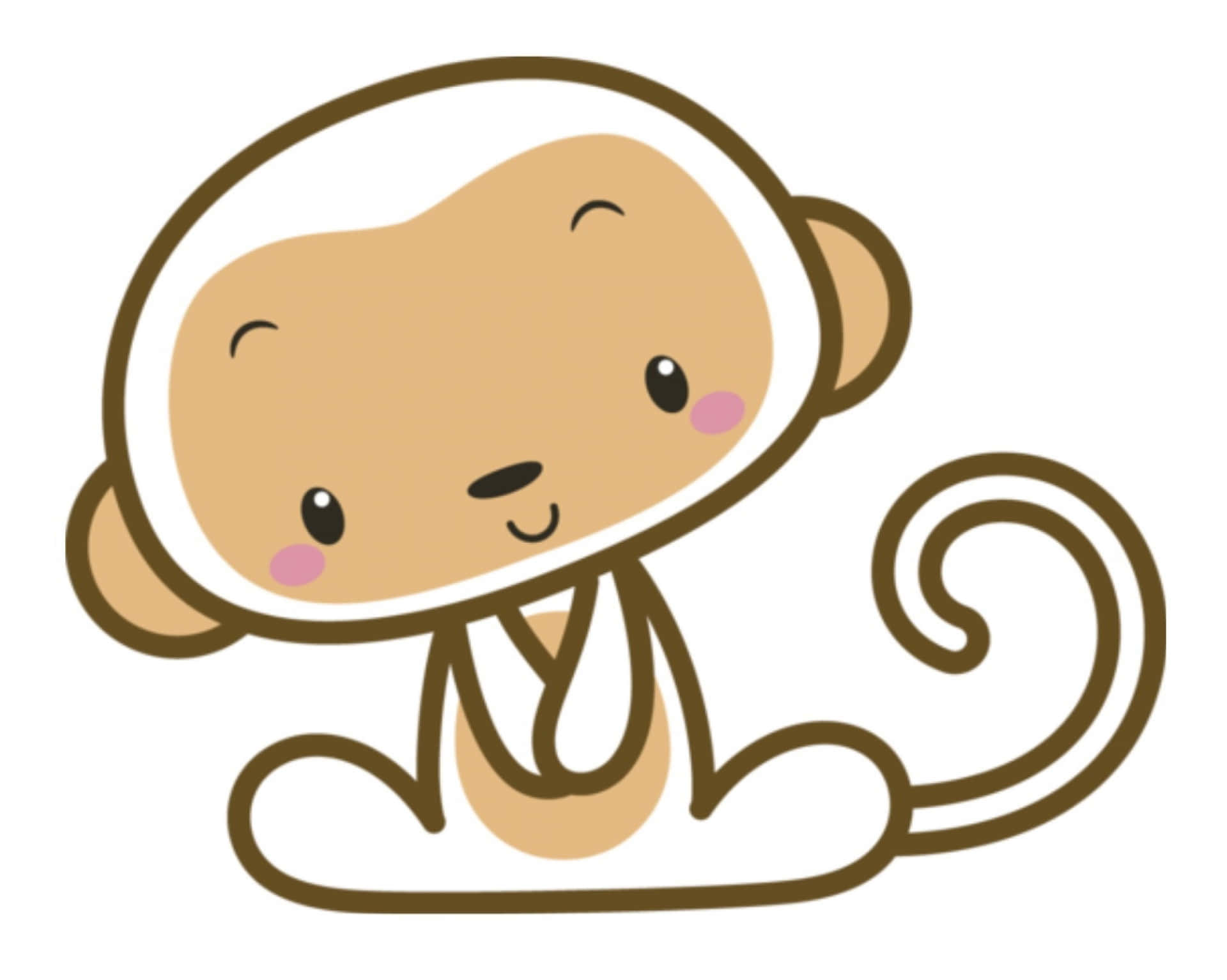 “Smiling Cartoon Monkey”