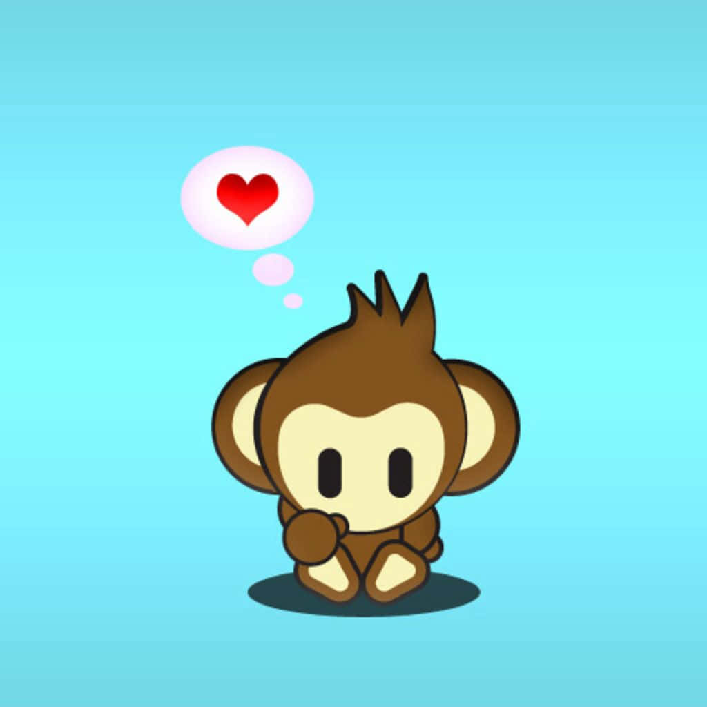 This cheeky cartoon monkey is just ready for a day full of fun!