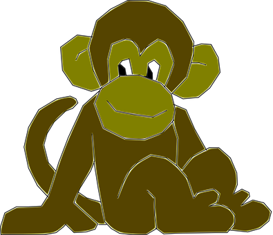 Cartoon Monkey Silhouette PNG