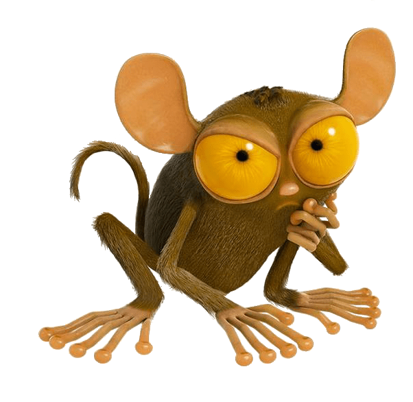 Cartoon Monkey With Big Eyes PNG