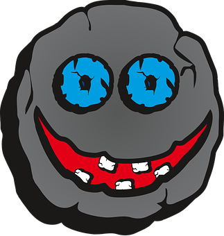 Cartoon Monster Face Graphic PNG