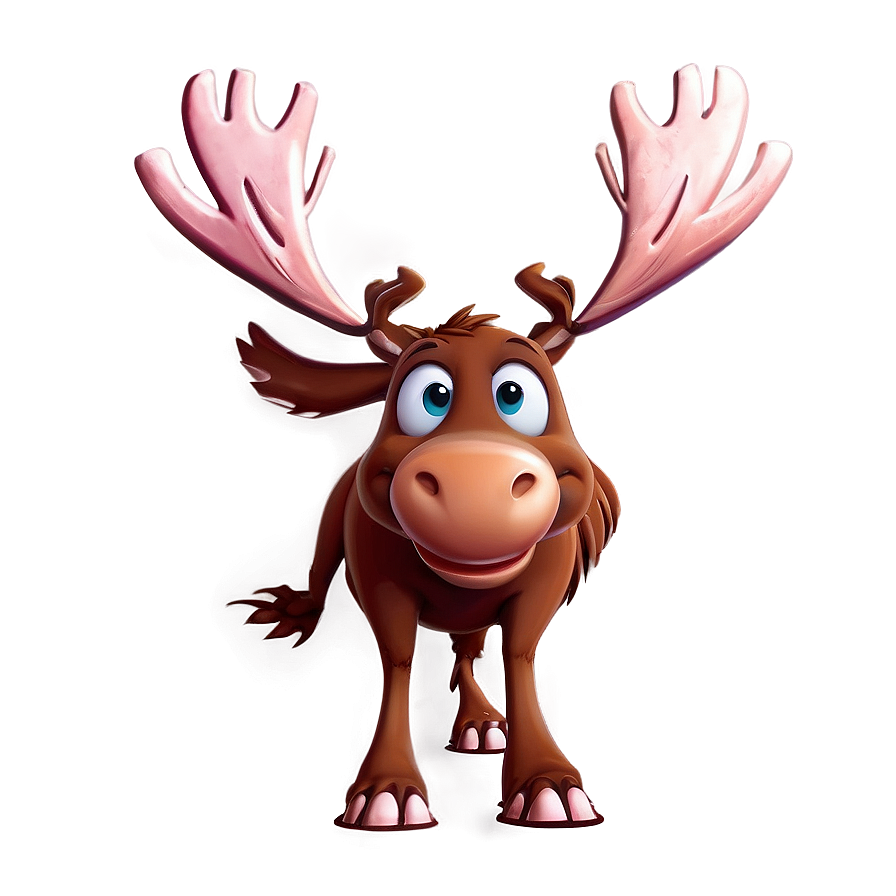 Cartoon Moose Character Png 05242024 PNG