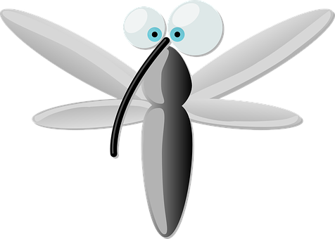 Cartoon Mosquito Vector Illustration PNG
