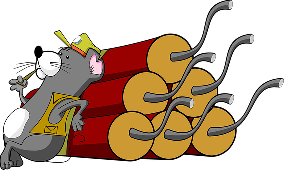 Cartoon Mouse Kingwith Golden Crownand Scepter PNG