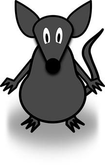 Cartoon Mouse Silhouette PNG