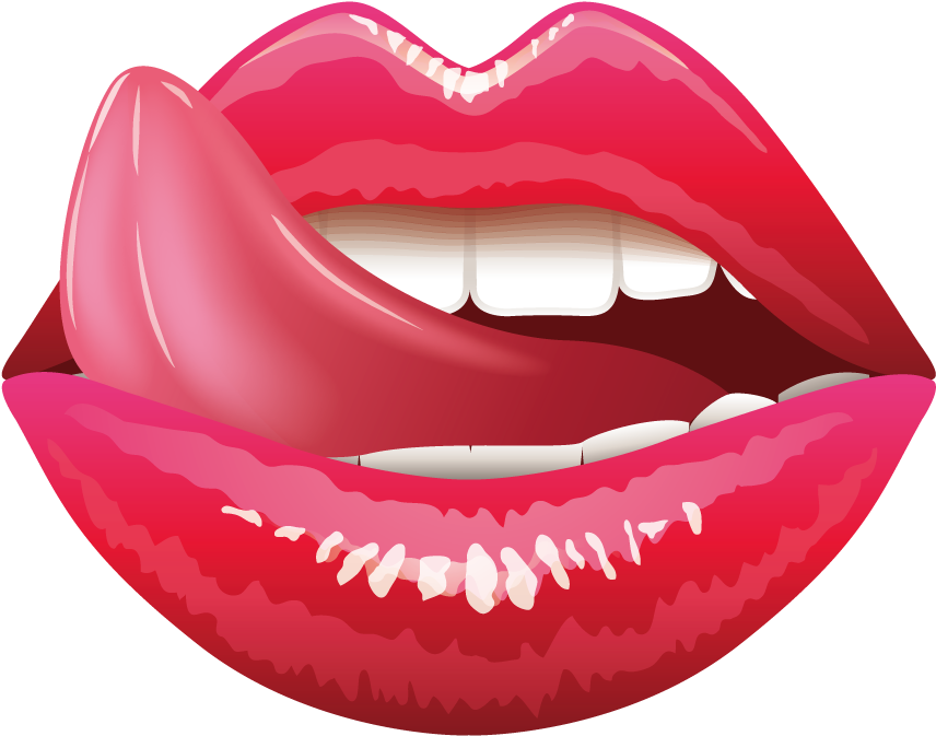 Cartoon Mouth Sticking Out Tongue PNG