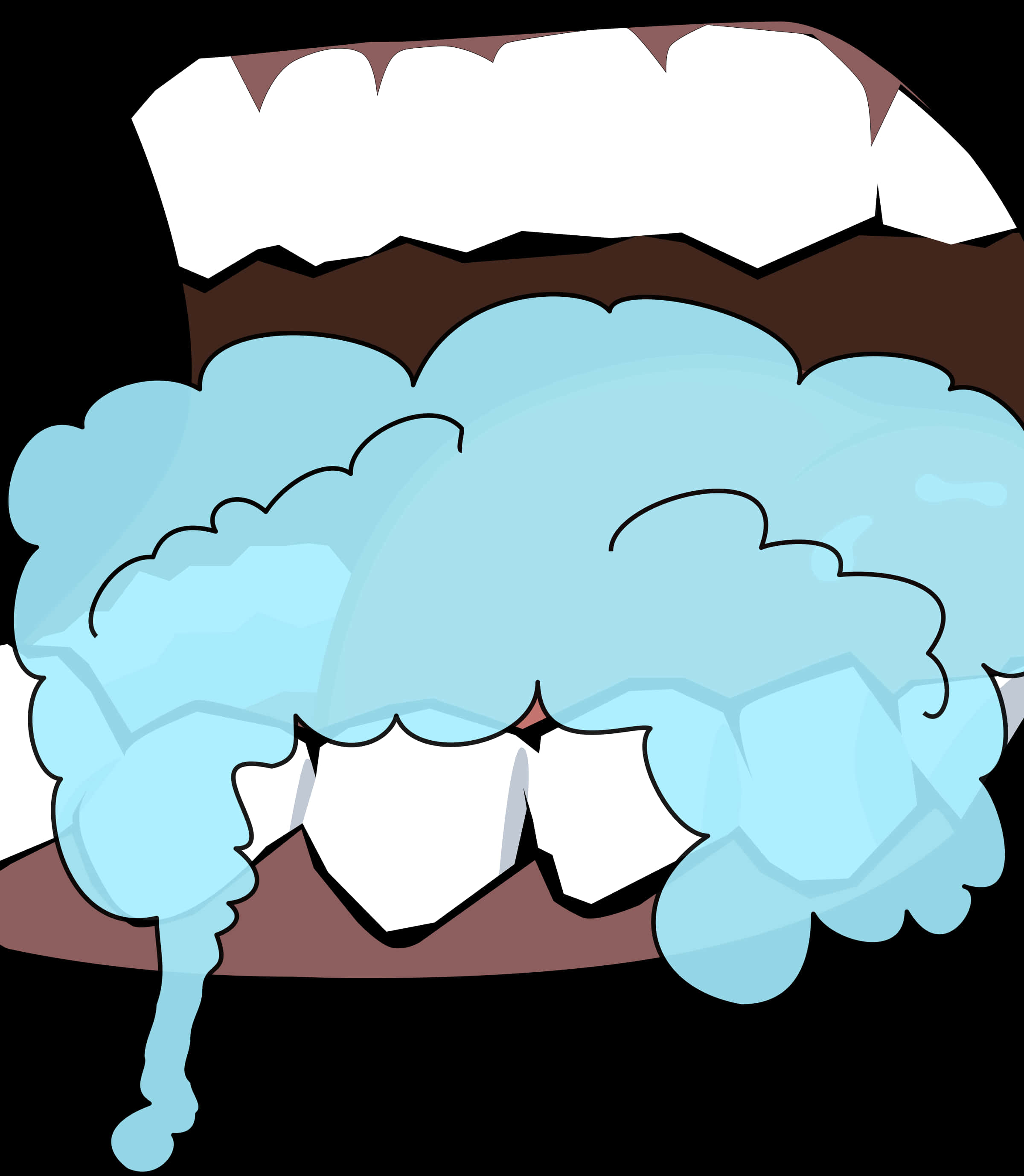 Cartoon Mouth With Toothpaste Foam SVG