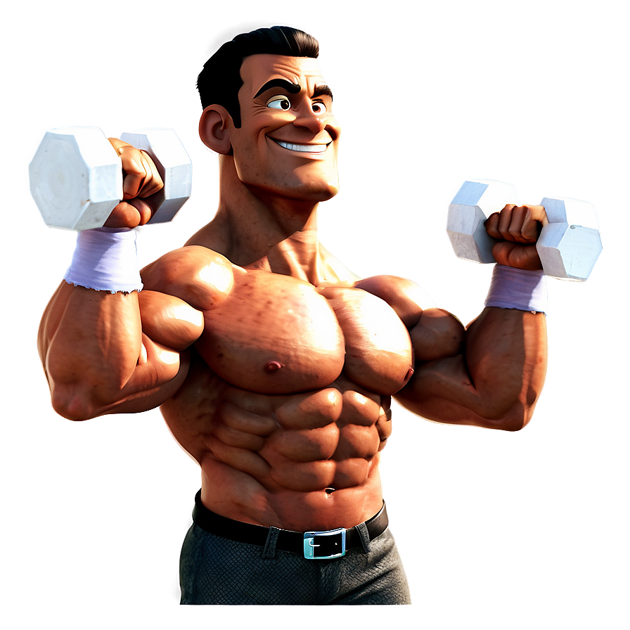 Cartoon Muscle Man Png Rnb9 PNG